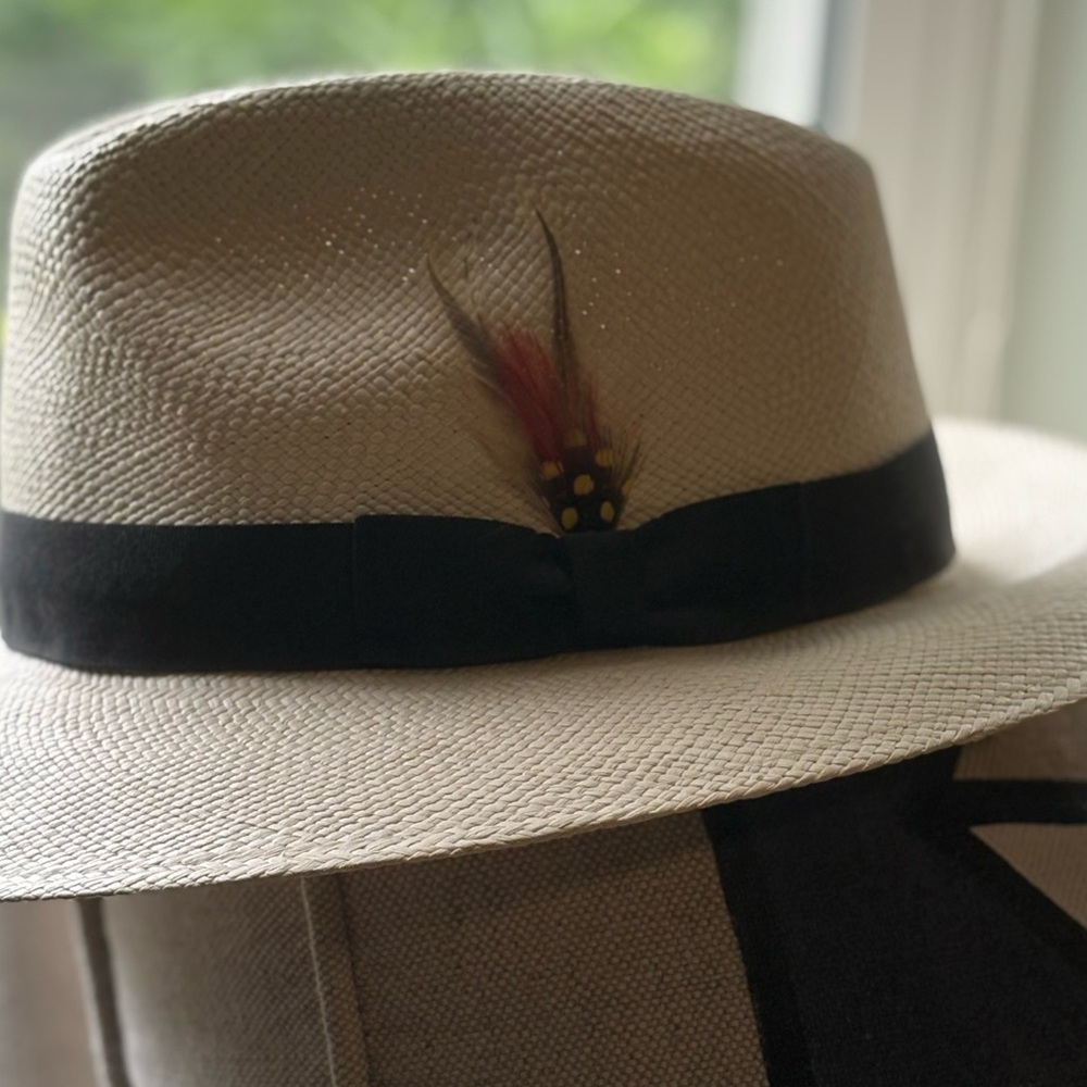 Classic Tan Fedora with Black Band